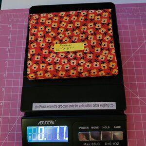 Vintage Small Orange and Yellow Calico 12" x 37" Scrap Fabric Remnant